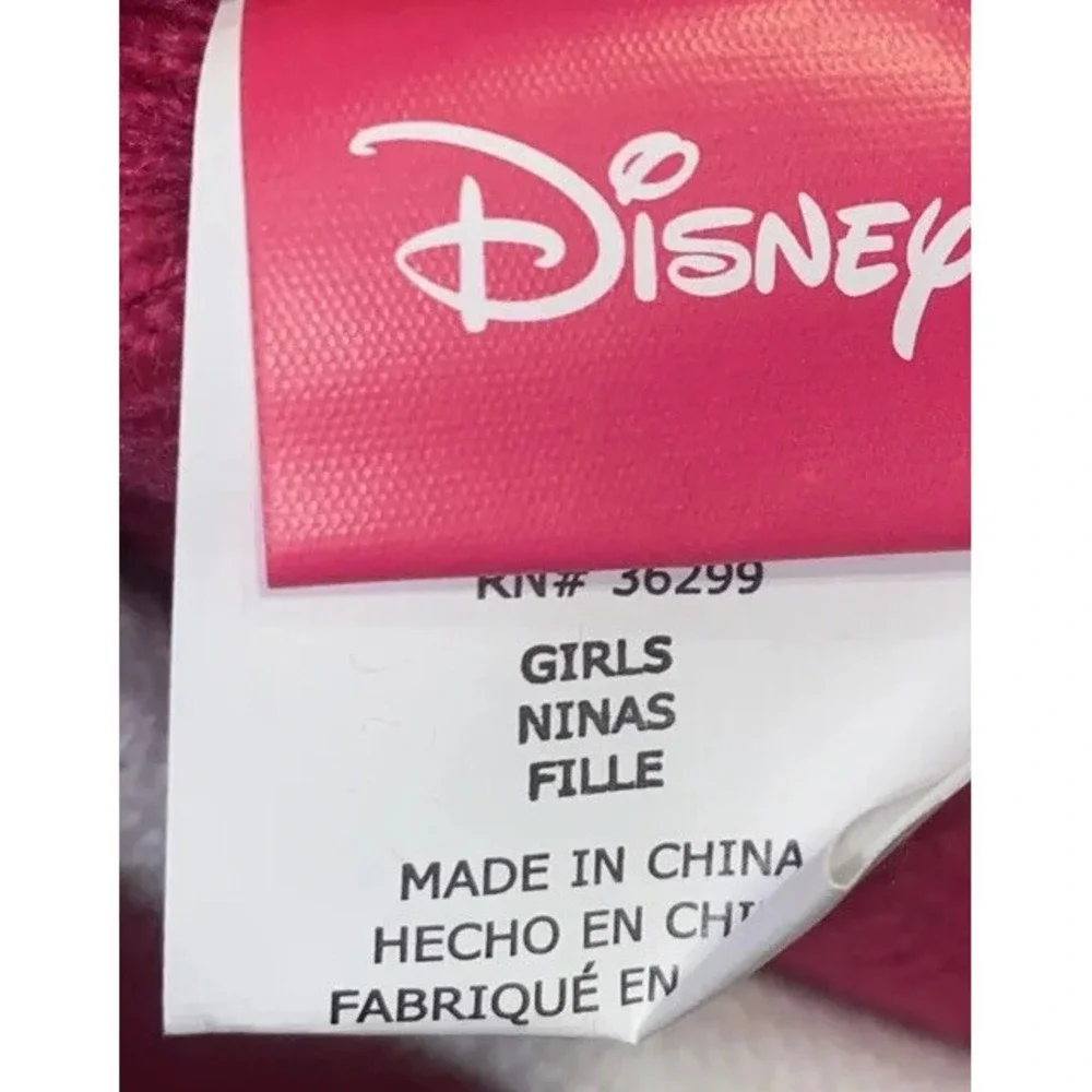 New Disney Minnie Mouse‎ Beanie Hat & Gloves Set Youth Girls Winter Pink Multi